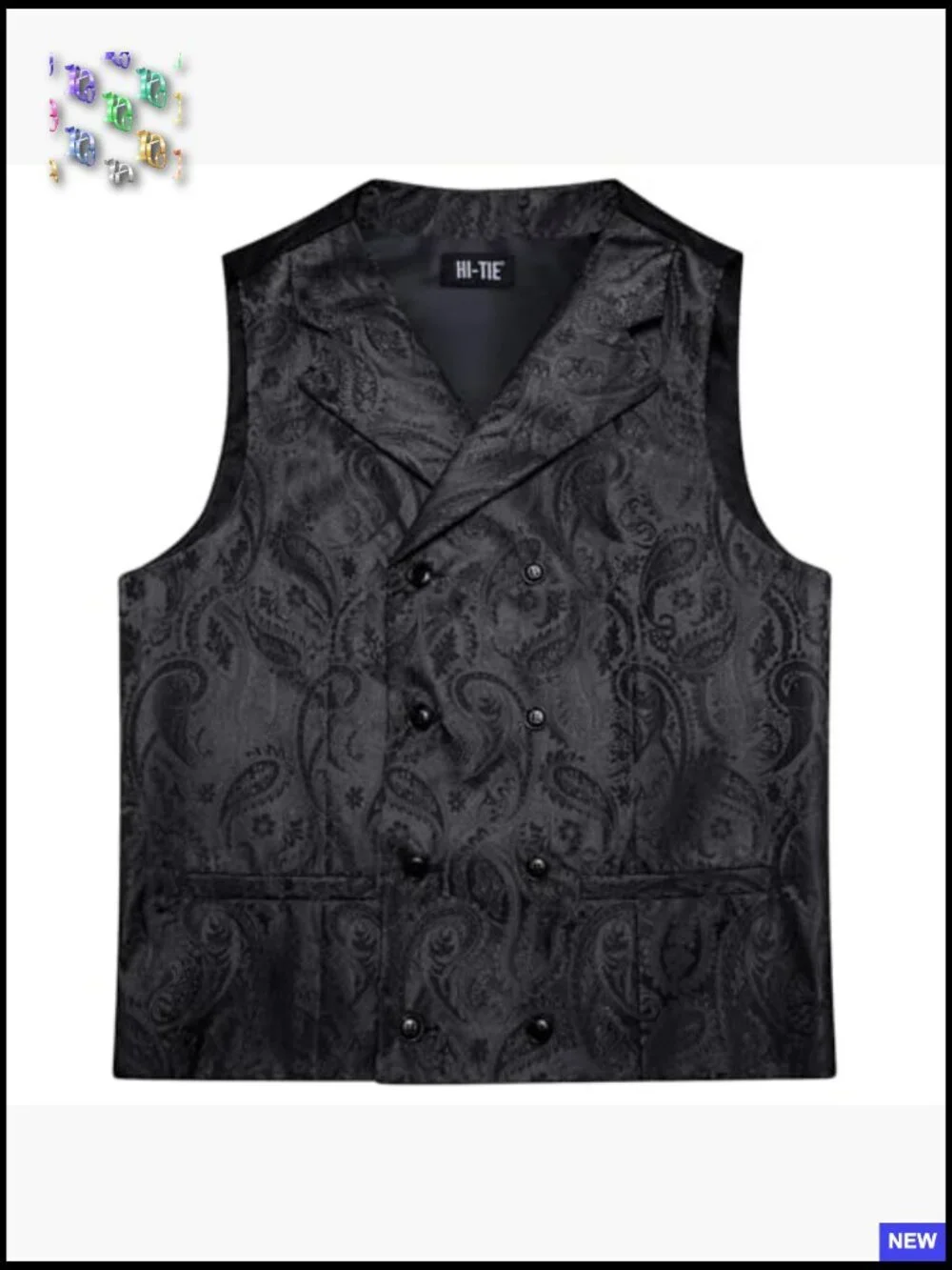 Silk Victorian Vest Set Steampunk Vintage Double Breasted Waistcoat Slim Fit